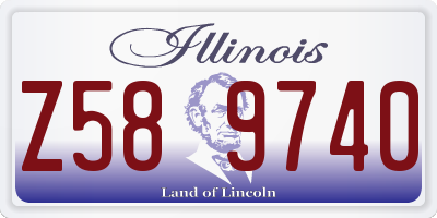 IL license plate Z589740