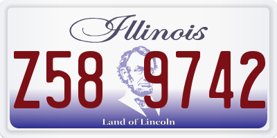 IL license plate Z589742