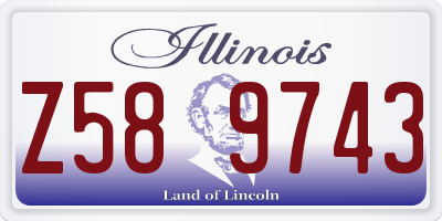 IL license plate Z589743