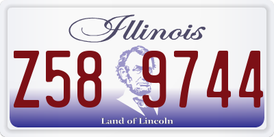 IL license plate Z589744