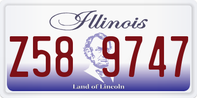 IL license plate Z589747