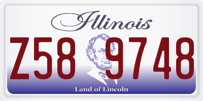 IL license plate Z589748