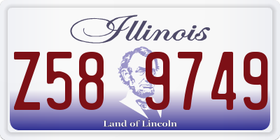 IL license plate Z589749