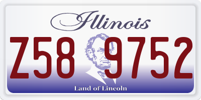 IL license plate Z589752