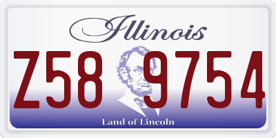 IL license plate Z589754