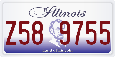 IL license plate Z589755