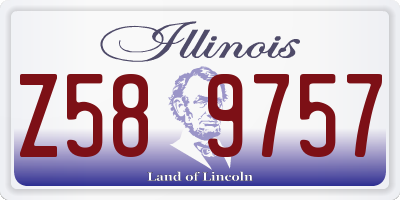 IL license plate Z589757