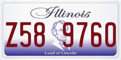 IL license plate Z589760
