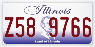 IL license plate Z589766