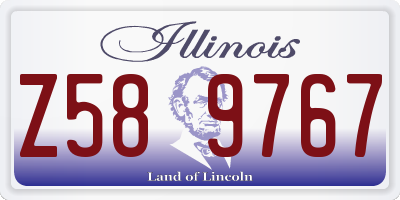 IL license plate Z589767