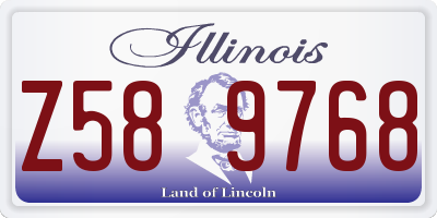 IL license plate Z589768