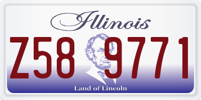 IL license plate Z589771