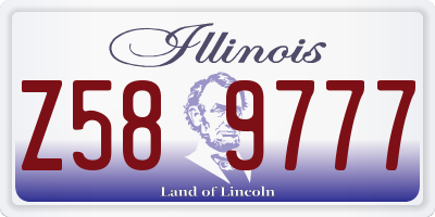 IL license plate Z589777