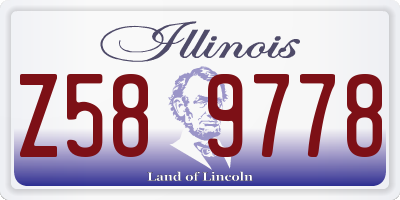 IL license plate Z589778