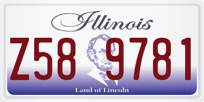 IL license plate Z589781