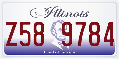 IL license plate Z589784
