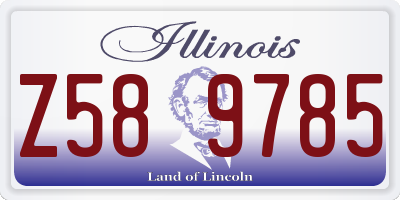 IL license plate Z589785