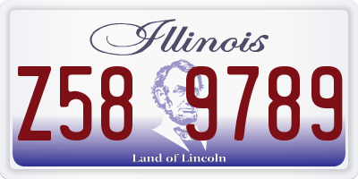 IL license plate Z589789