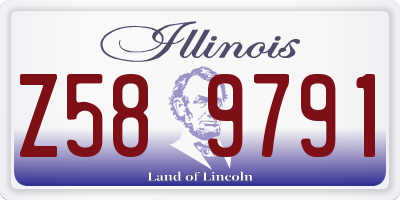 IL license plate Z589791