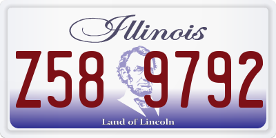 IL license plate Z589792