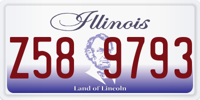 IL license plate Z589793