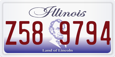 IL license plate Z589794