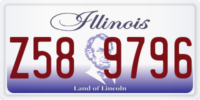 IL license plate Z589796