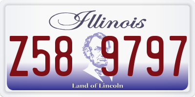 IL license plate Z589797