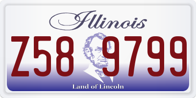 IL license plate Z589799