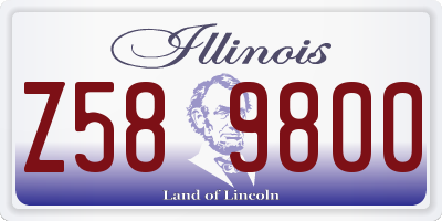 IL license plate Z589800