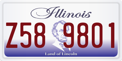 IL license plate Z589801