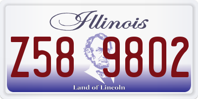 IL license plate Z589802