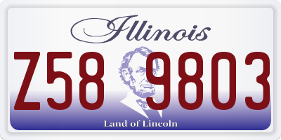 IL license plate Z589803