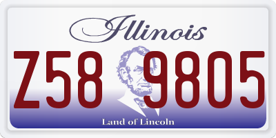 IL license plate Z589805