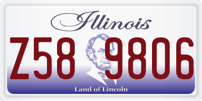 IL license plate Z589806