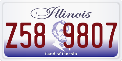 IL license plate Z589807
