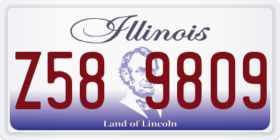 IL license plate Z589809
