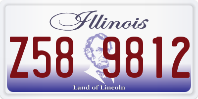IL license plate Z589812