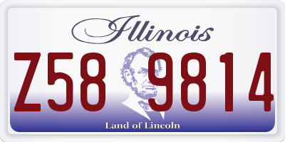 IL license plate Z589814