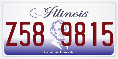 IL license plate Z589815