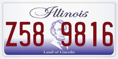 IL license plate Z589816