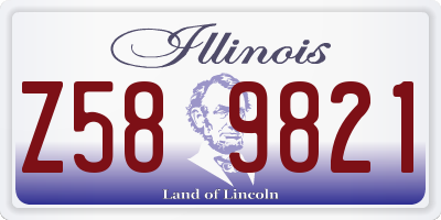 IL license plate Z589821