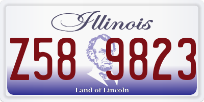 IL license plate Z589823