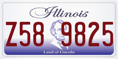 IL license plate Z589825