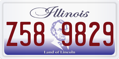 IL license plate Z589829