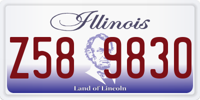IL license plate Z589830