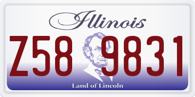 IL license plate Z589831