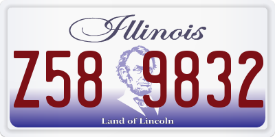 IL license plate Z589832