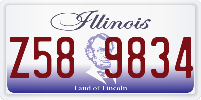 IL license plate Z589834