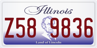 IL license plate Z589836